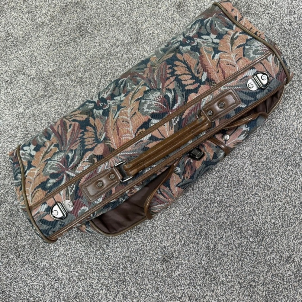 Givenchy Vintage Garment Bag Tropical Floral Tapestry Travel Suit‎ Carrier Brown - Picture 16 of 16